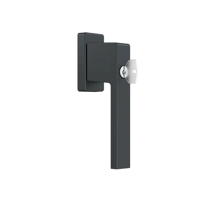 1033 - Window handle with a key - RAL7016
