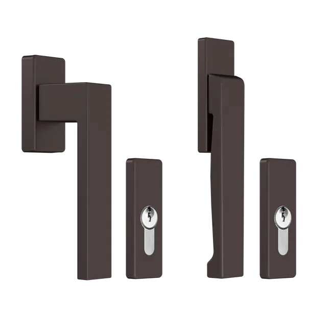 1033 - Balcony door handle - RAL8019