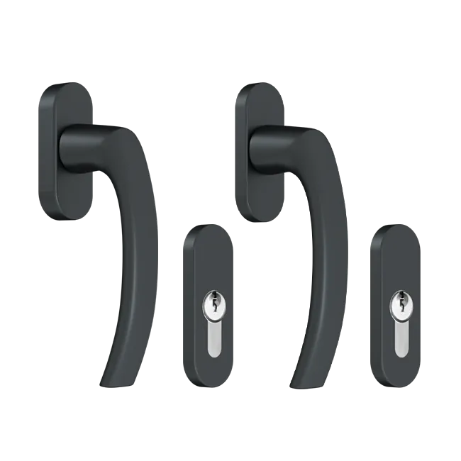 Balcony door handle - RAL7016