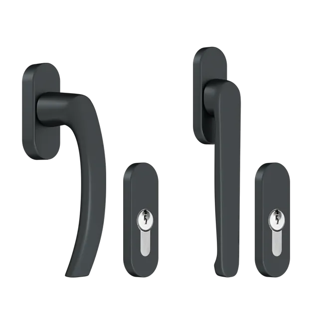 Balcony door handle - RAL7016