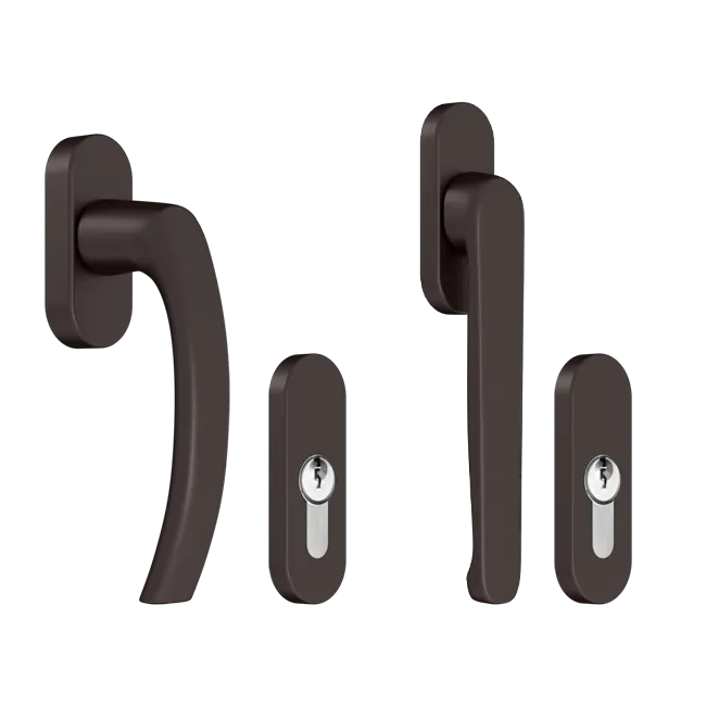 Balcony door handle - RAL8019