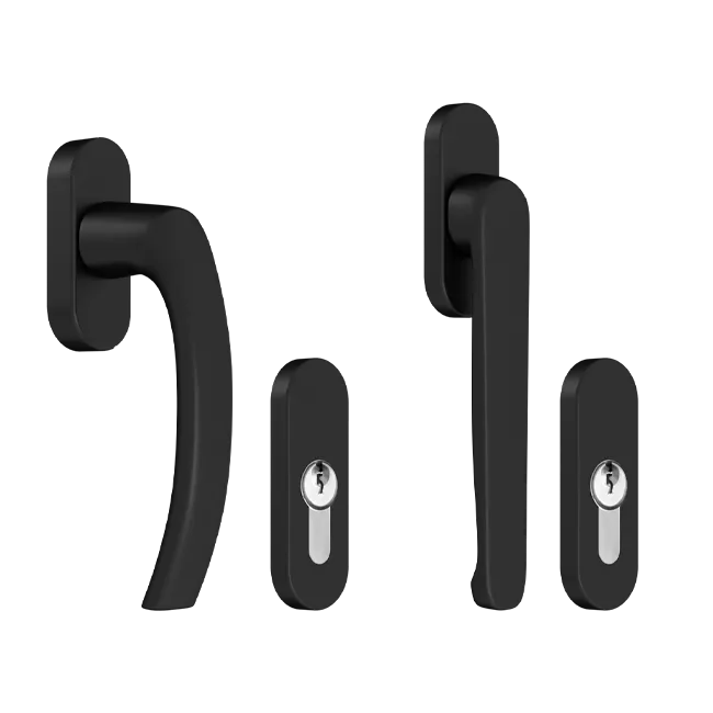 Balcony door handle - RAL9005