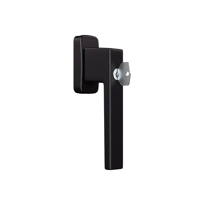 Window handle with a key - KWADRAT (RAL8019)