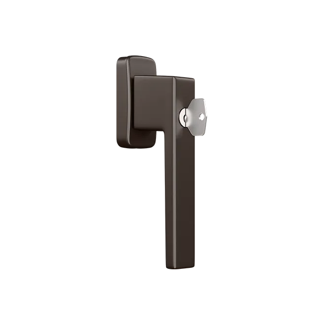 SQUARE - Window handle with a key - RAL8019