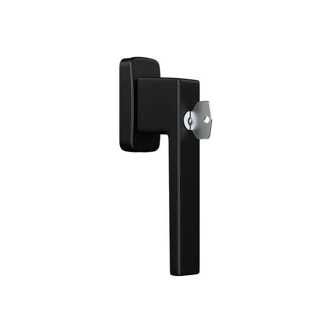 SQUARE - Window handle with a key - RAL9005