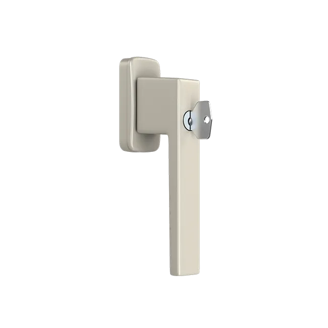 SQUARE - Window handle with a key - RAL9001