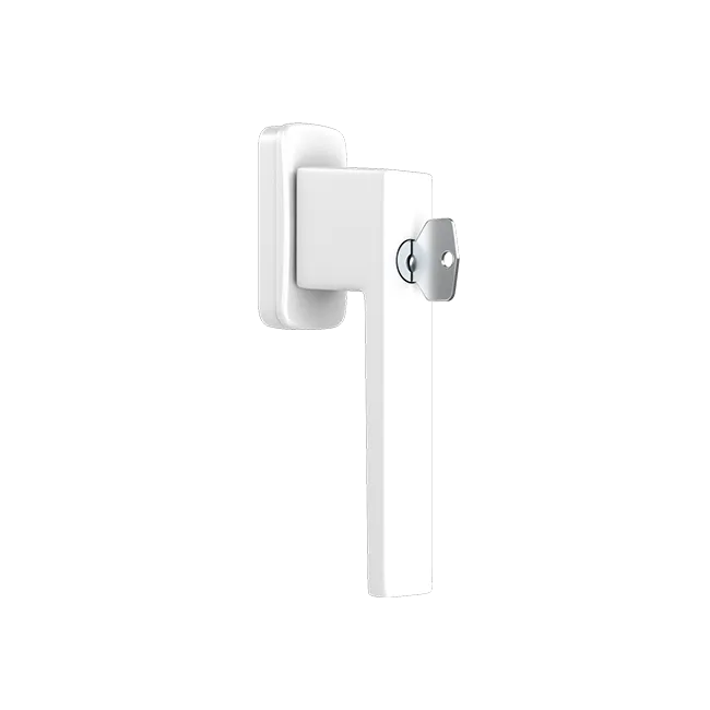 SQUARE - Window handle with a key - RAL9016